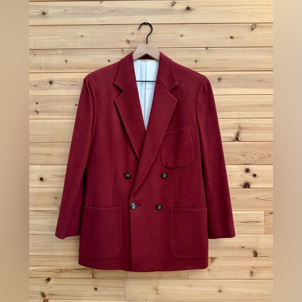 Vintage Mark Shake Medium Womens Camel Hair Double Breasted Blazer Jacket